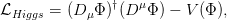 LHiggs = (D μΦ)†(D μΦ) − V (Φ),

